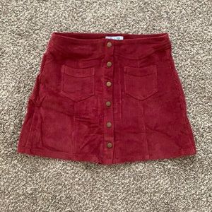 Corduroy Cranberry Skirt